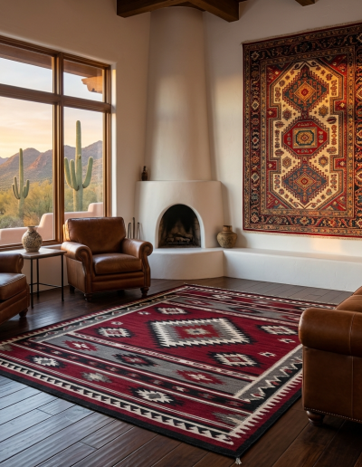 Navajo Rugs in Tucson Home